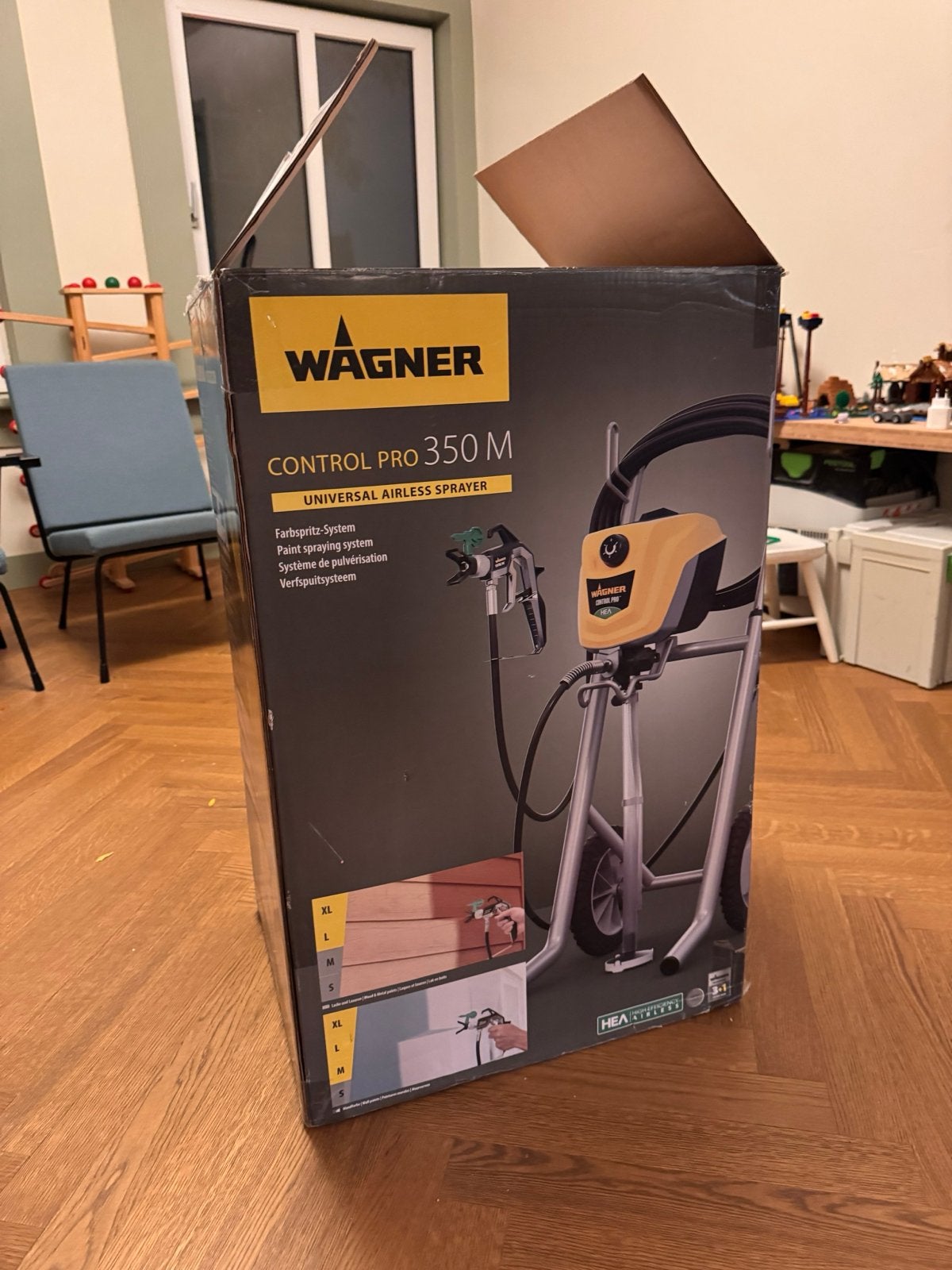 Wagner Control Pro 350 M Airless Verfspuitmachine, Ophalen, Zo goed als nieuw, Verfspuit of Verfpomp