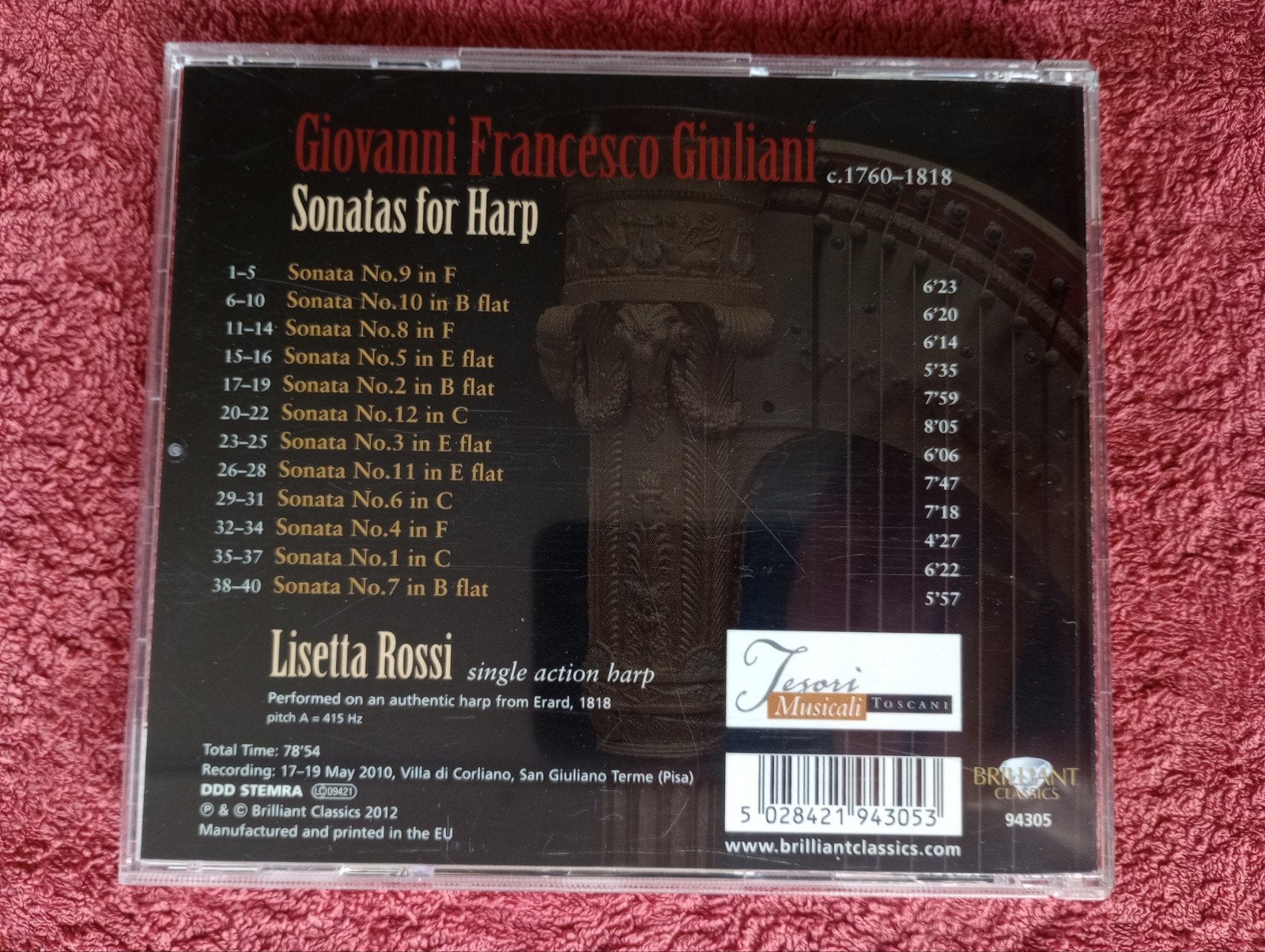 Foto 2 van Giuliani Harp Sonatas - Lisetta Rossi