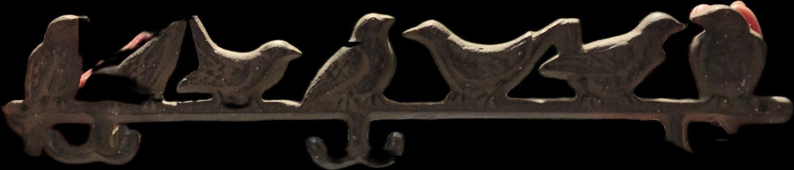 Wandkapstok met vogels en 6 haken - 40 cm, Huis en Inrichting, Wandkapstok, Gebruikt, Ophalen of Verzenden, Minder dan 100 cm
