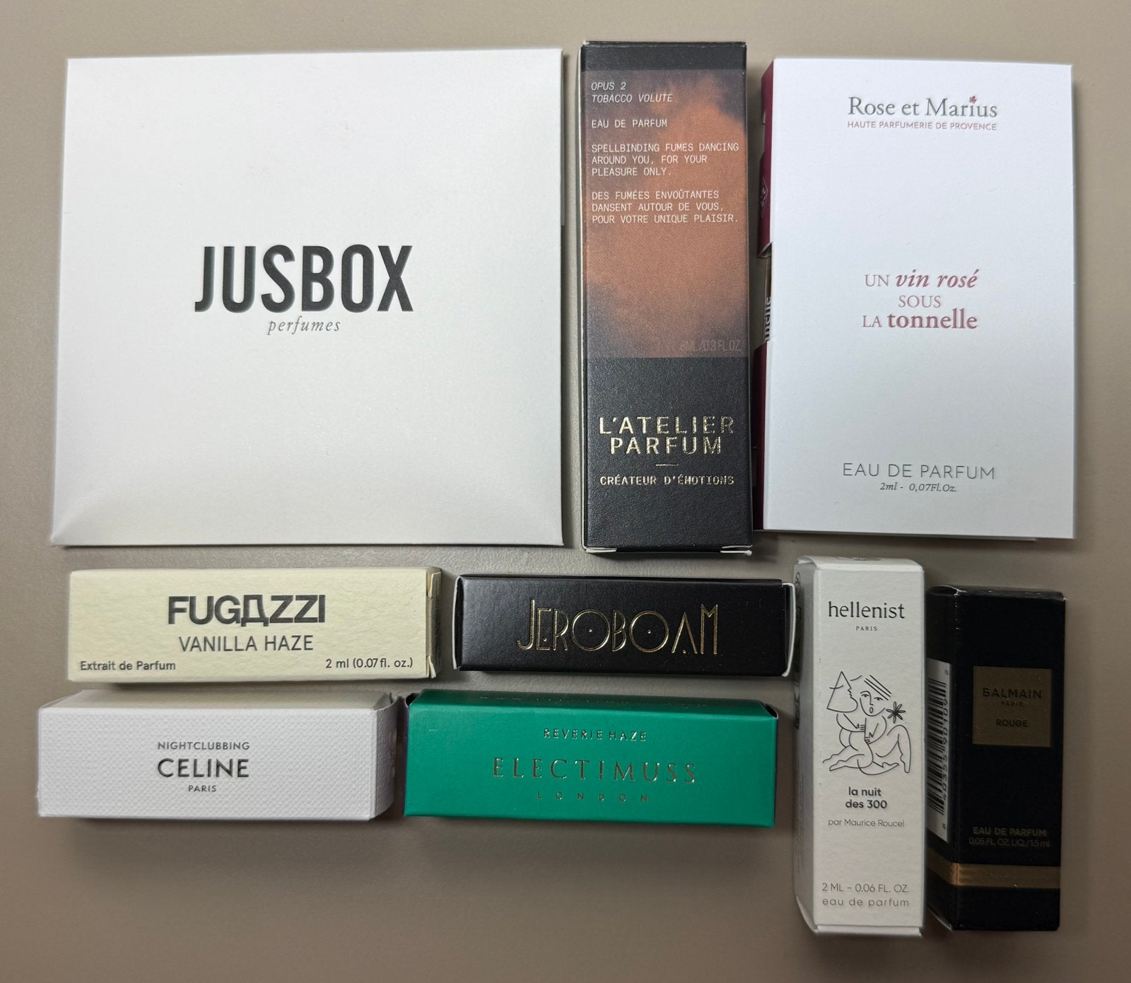 Sampleset balmain, fugazzi, electimuss, celine, jeroboam, Ophalen of Verzenden, Nieuw