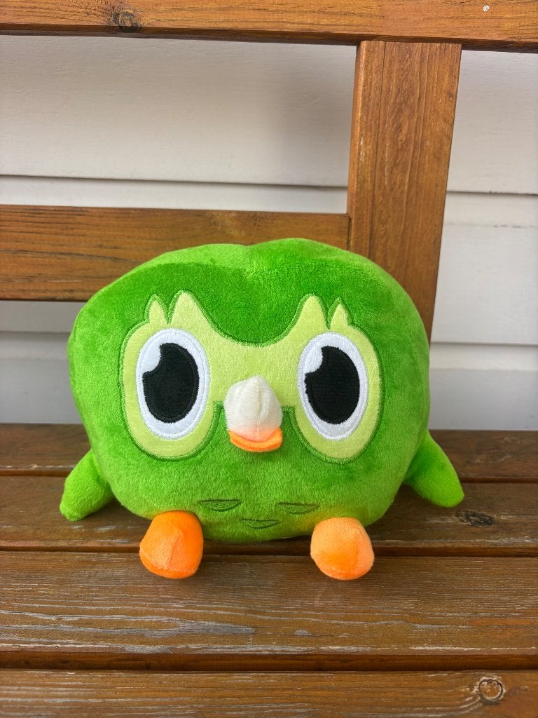 Duolingo duo groene cartoon knuffel uil, Ophalen of Verzenden, Nieuw, Overige typen