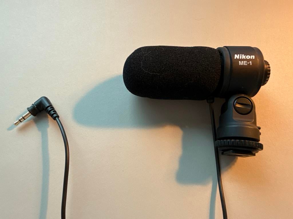 Nikon ME-1 Stereomicrofoon voor DSLR-camera's, Ophalen of Verzenden, Zo goed als nieuw, Instrumentmicrofoon