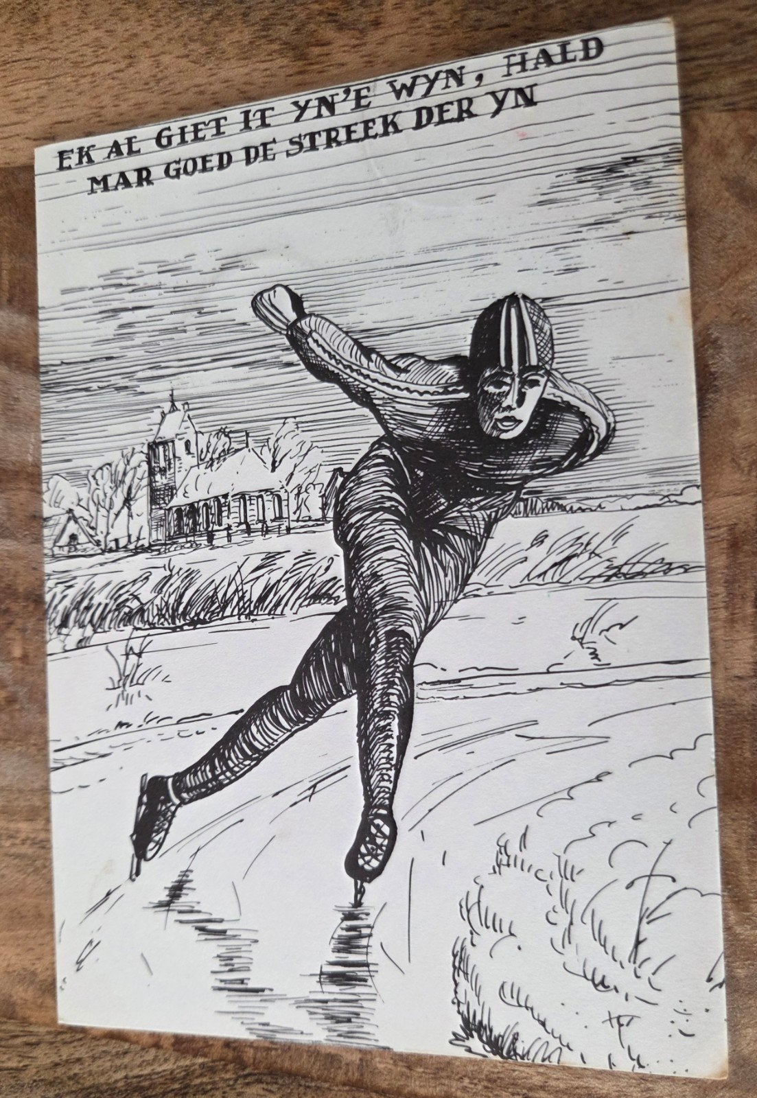 Schaatsen Friesland - K. Posthuma, Verzenden, 1980 tot heden, Gelopen, Overige thema's