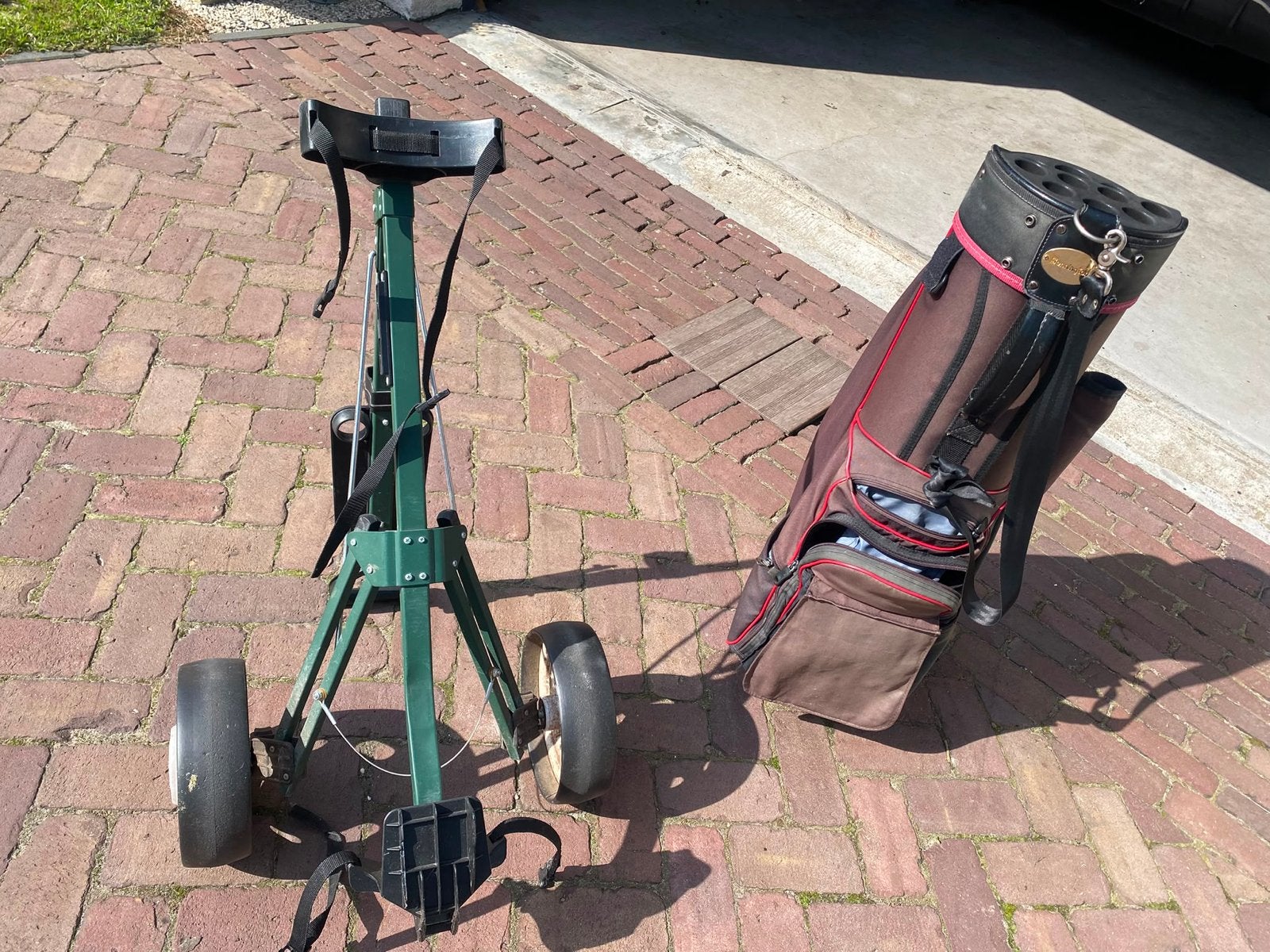 Golfkar en golftas - Gebruikt, Ophalen of Verzenden, Gebruikt, Golfkar, Overige merken