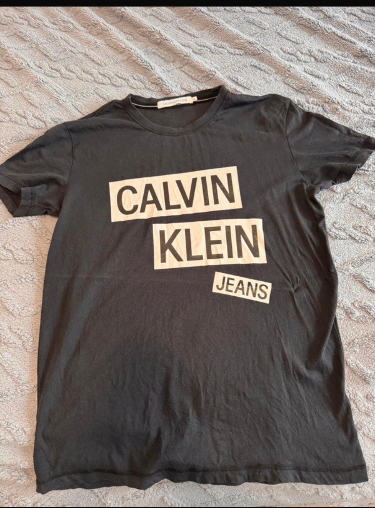 Calvin Klein Jeans T-shirt, Ophalen of Verzenden, Gedragen, Maat 56/58 (XL), Zwart