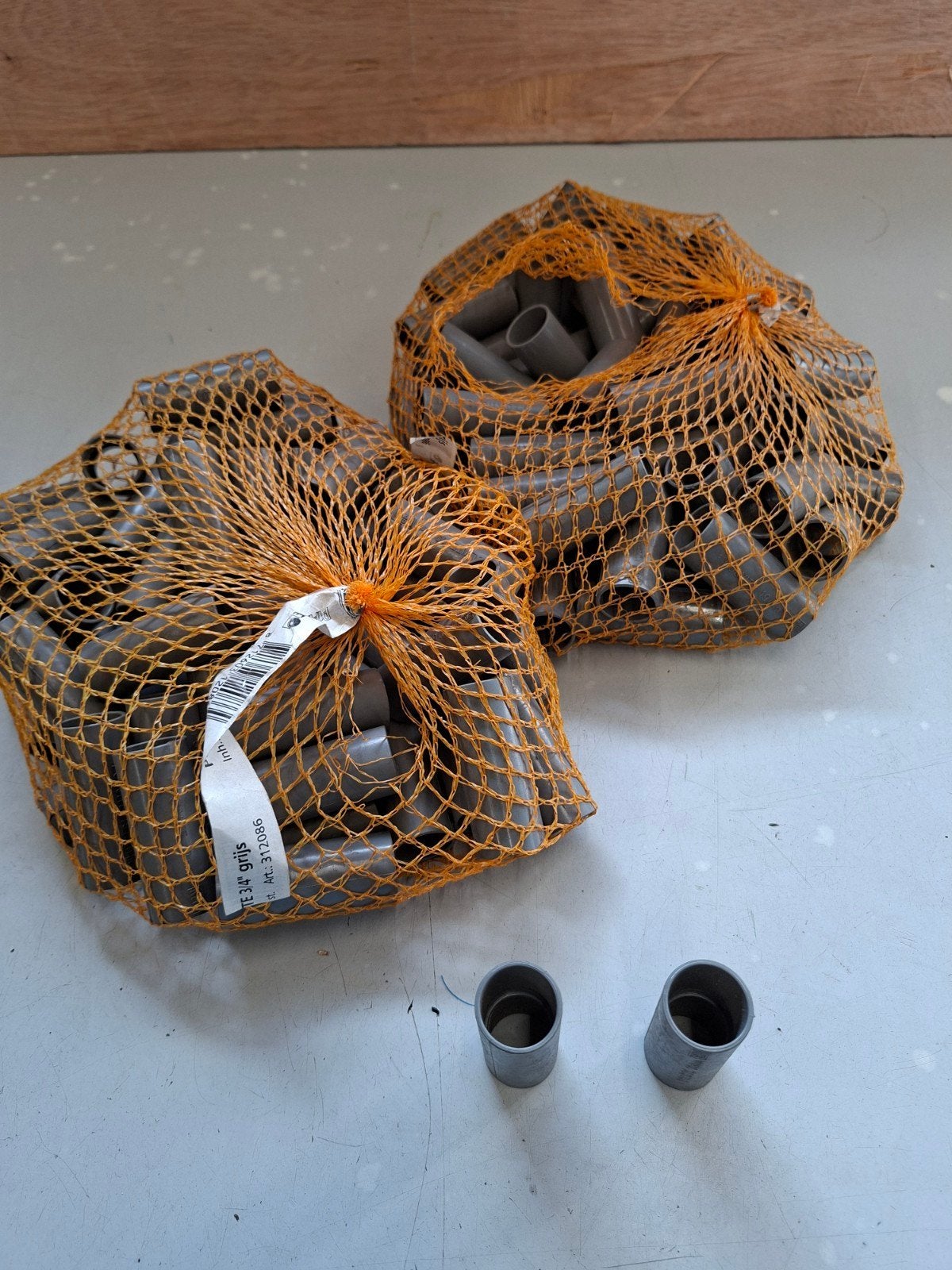 plm 70 st.POLVITE 3/4" grijs PVC sokken, Pvc, Minder dan 20 mm, Overige typen, Nieuw