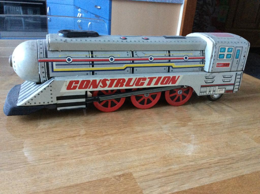 Blikken locomotief. vintage., Antiek en Kunst, Antiek | Speelgoed, Ophalen of Verzenden