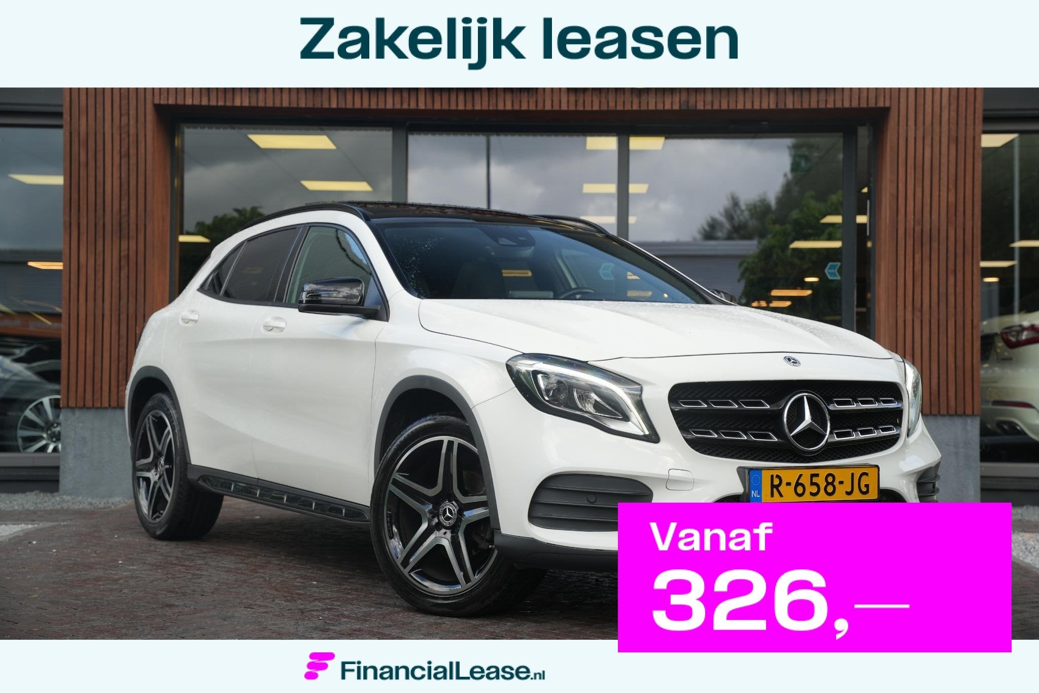 Mercedes-Benz GLA-klasse 200 Premium Plus AMG Panoramadak Ca, 15 km/l, Gebruikt, 715 kg, Leder en Stof