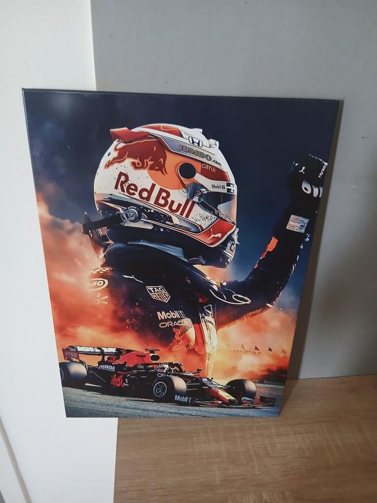 Max Verstappen Red Bull Racing Canvas Schilderij, Ophalen, Zo goed als nieuw