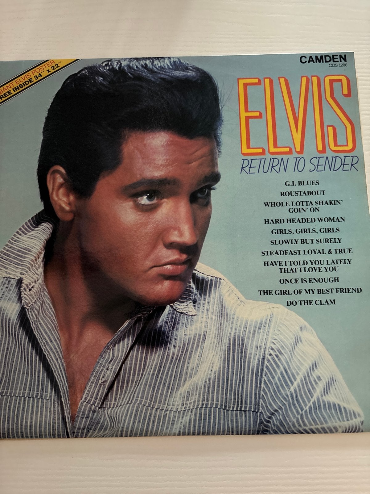 LP Elvis - Return to Sender met originele poster, Ophalen of Verzenden, Zo goed als nieuw, Cd of Plaat