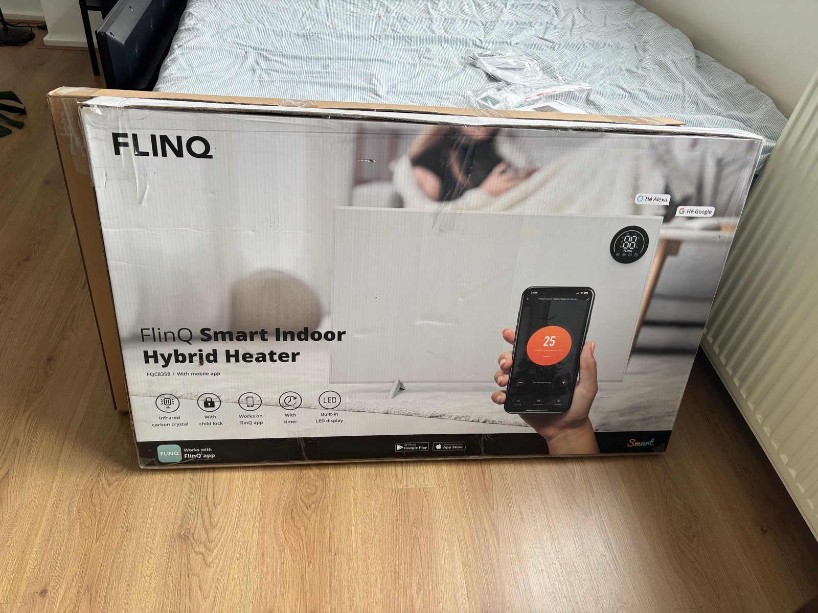 FLINQ Smart Indoor Hybrid Heater - Nieuw in doos, Ophalen, 30 tot 80 cm, 60 tot 150 cm, 800 watt of meer
