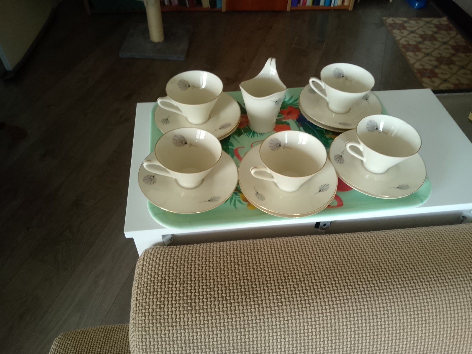 Vintage Bavaria Johann Seltmann Vohenstrauß koffieservies, Ophalen, Porselein, Overige stijlen, Kop(pen) en/of Schotel(s)