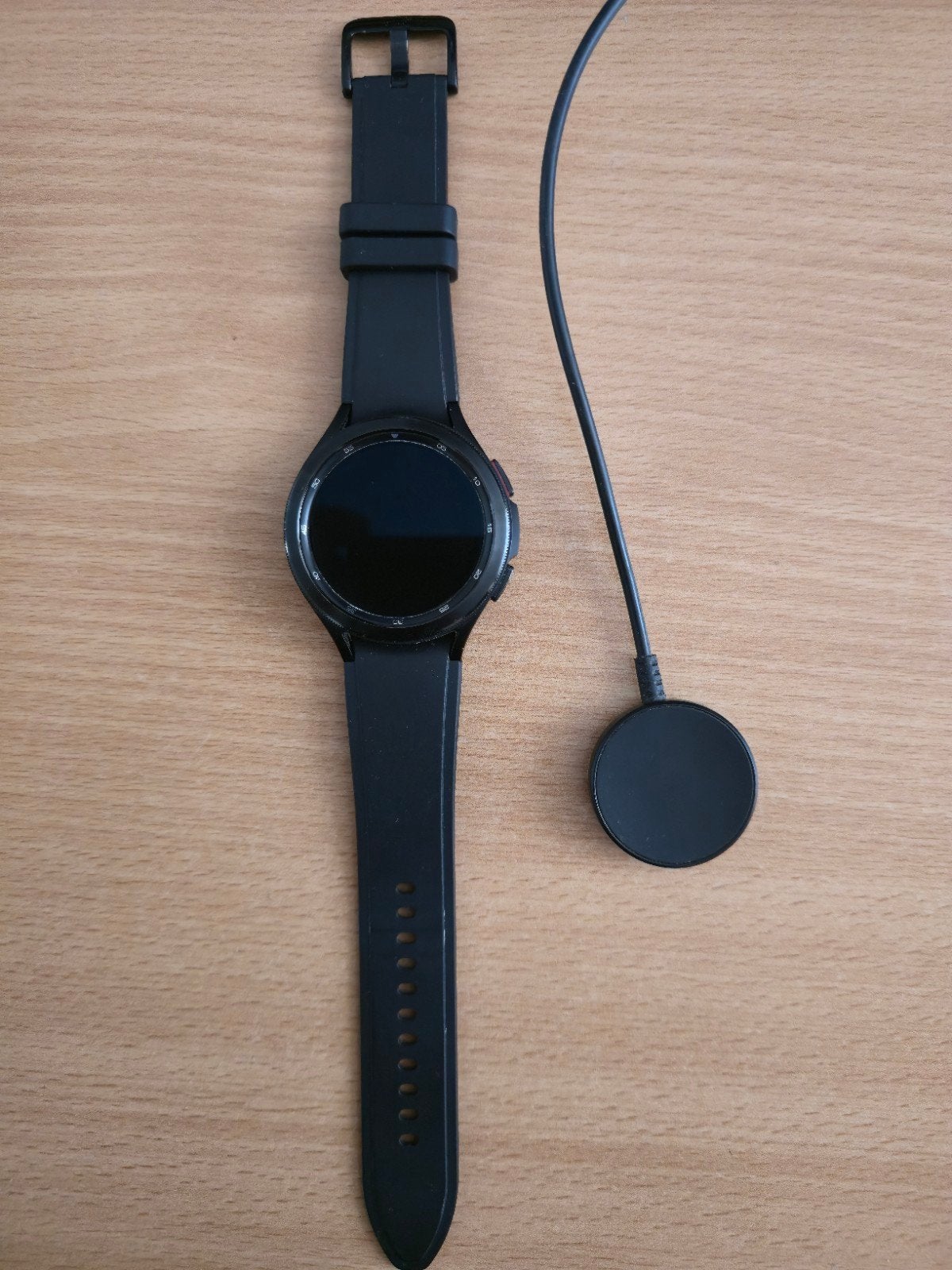 Galaxy Watch 4 Classic 46 mm, Ophalen of Verzenden, Zo goed als nieuw, Zwart, Android