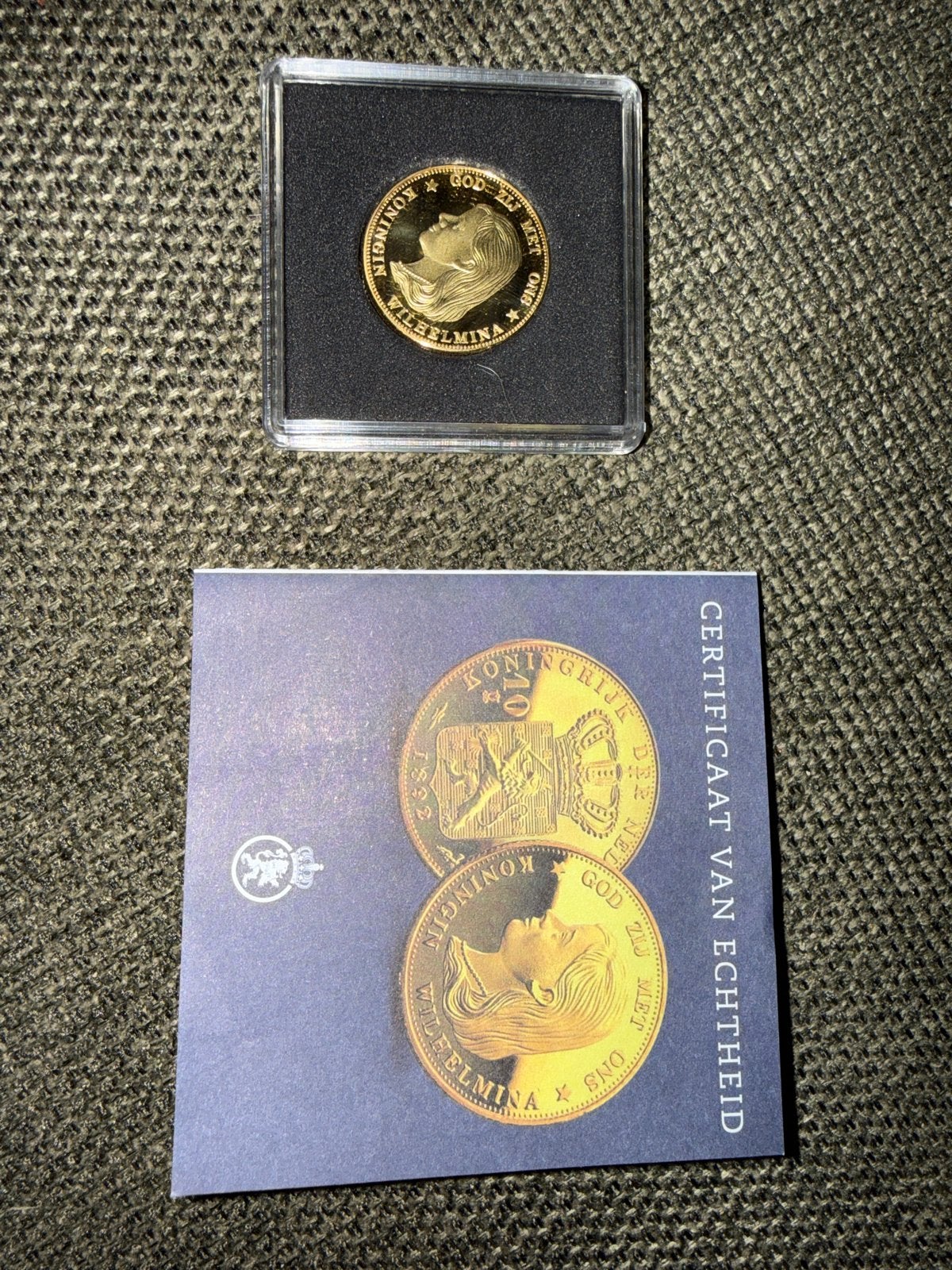 Gouden 10 Gulden Koningin Wilhelmina Munt met Certificaat, Postzegels en Munten, Munten | Nederland, Koningin Wilhelmina, Losse munt