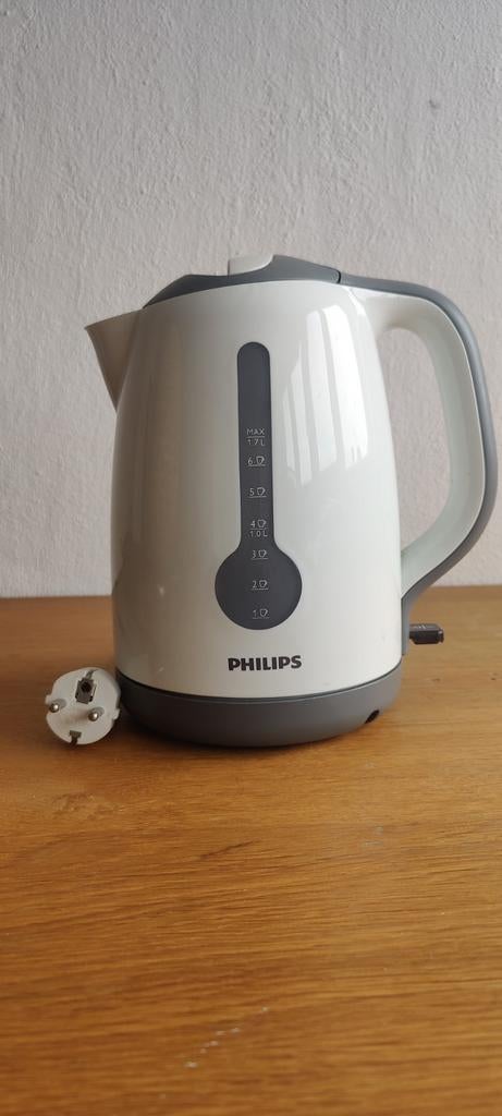 Philips waterkoker 1,7L, 1 tot 2 liter, Ophalen, Zo goed als nieuw, Rvs