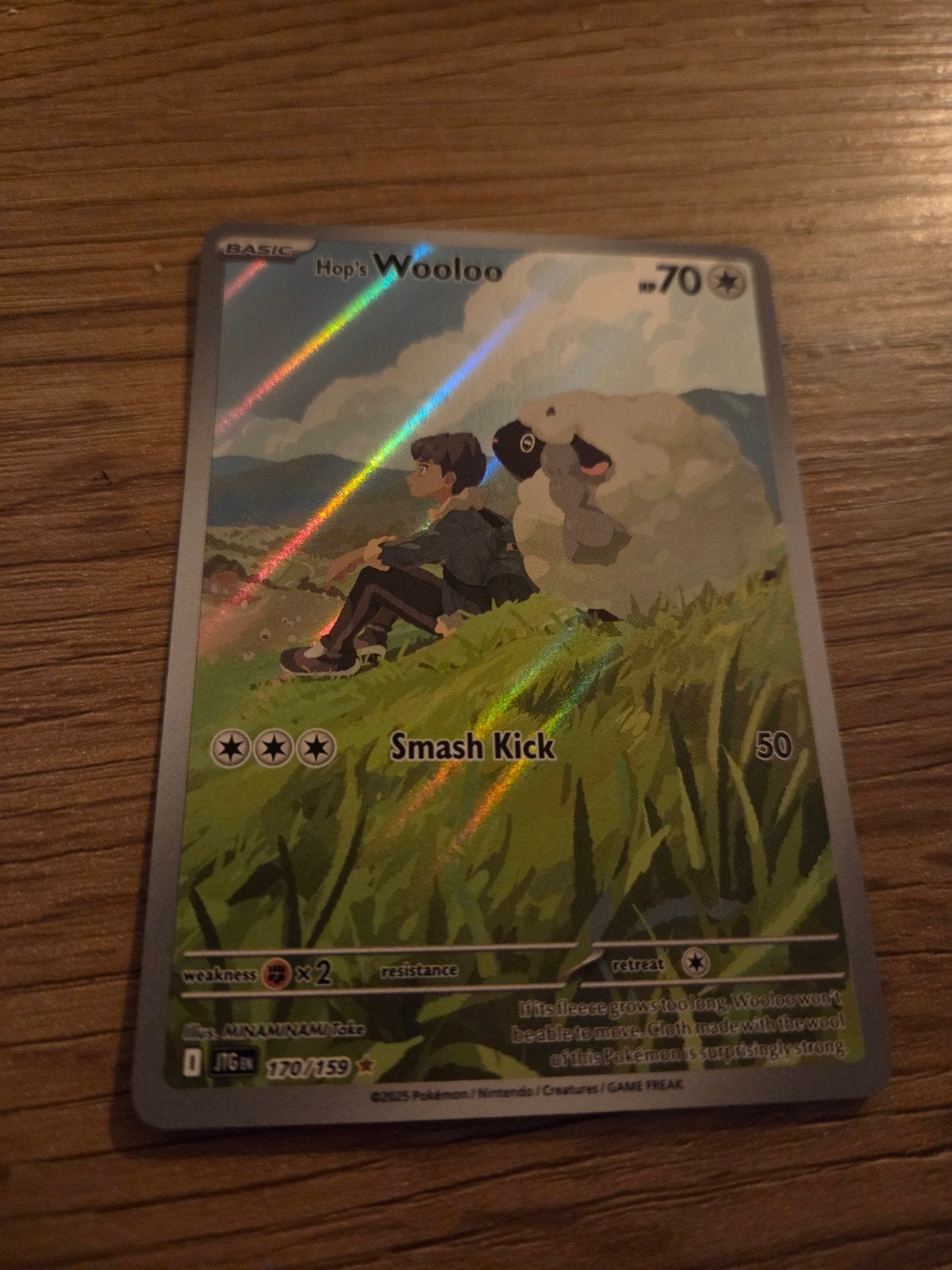 pokemon jtg Hop's Wooloo (170/159), Ophalen of Verzenden, Zo goed als nieuw, Losse kaart, Foil