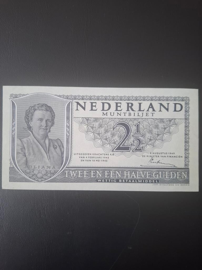 Muntbiljet 2 1/2 Gulden 1949 UNC- kwaliteit, Postzegels en Munten, Bankbiljetten | Nederland, Ophalen of Verzenden, 2½ gulden