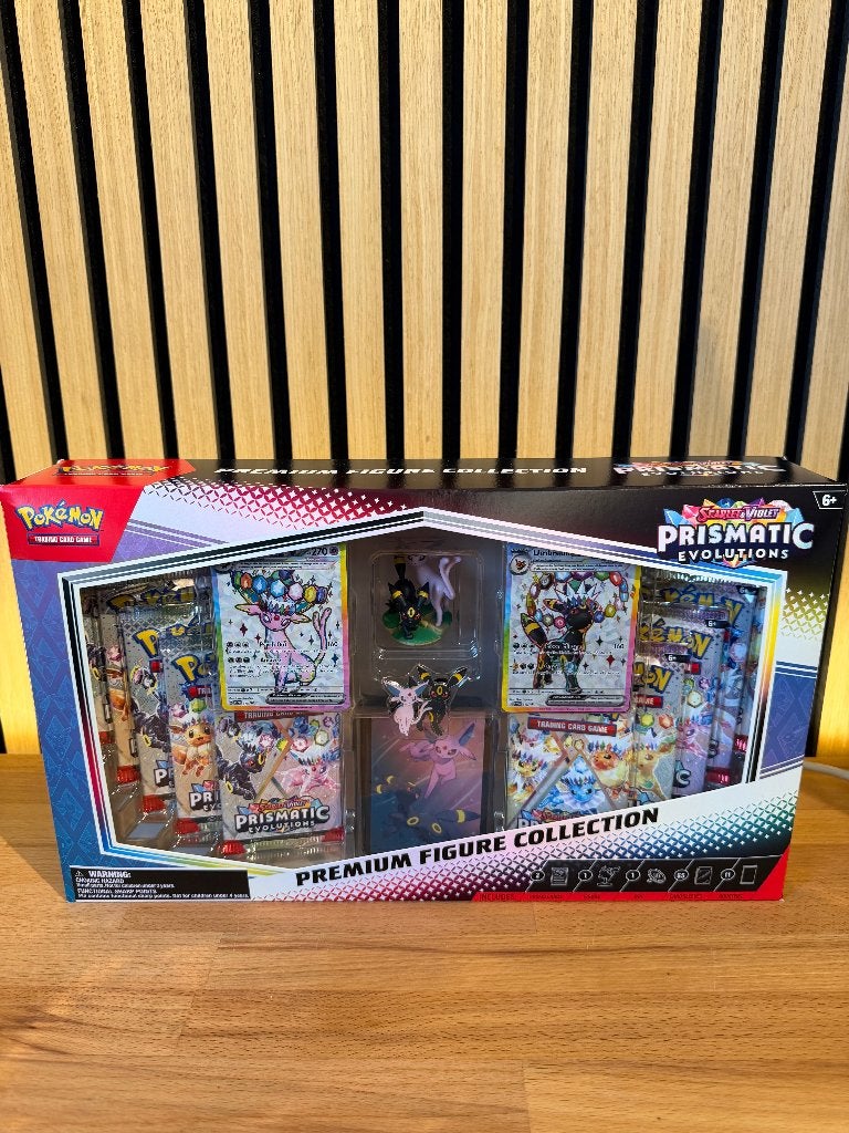 Pokémon Prismatic Evolutions Premium Figure Collection, Ophalen of Verzenden, Nieuw, Boosterbox, Foil