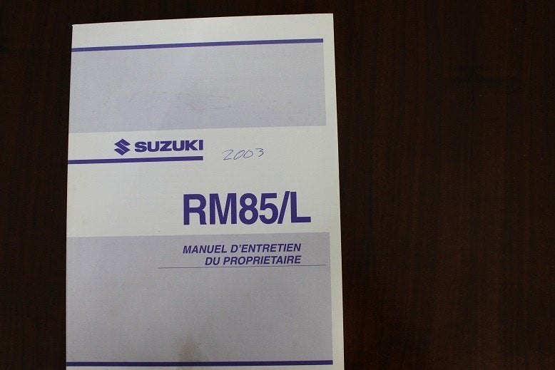Suzuki RM85 L 2002/2003 manuel d'entretien proprietaire K3, Motoren, Ophalen of Verzenden, Suzuki