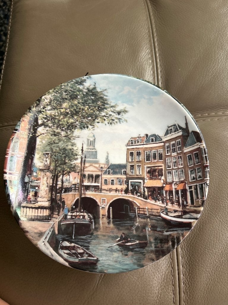 7 wandborden Grachten van Holland door Koos van Loon, Meerkleurig, Nieuw, Steen/keramiek, Ophalen of Verzenden