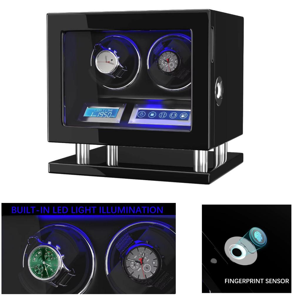 Watchwinder Horloge opwinder 2 stuks watch winder automatic, Overige merken, Staal, Polshorloge, Overige materialen