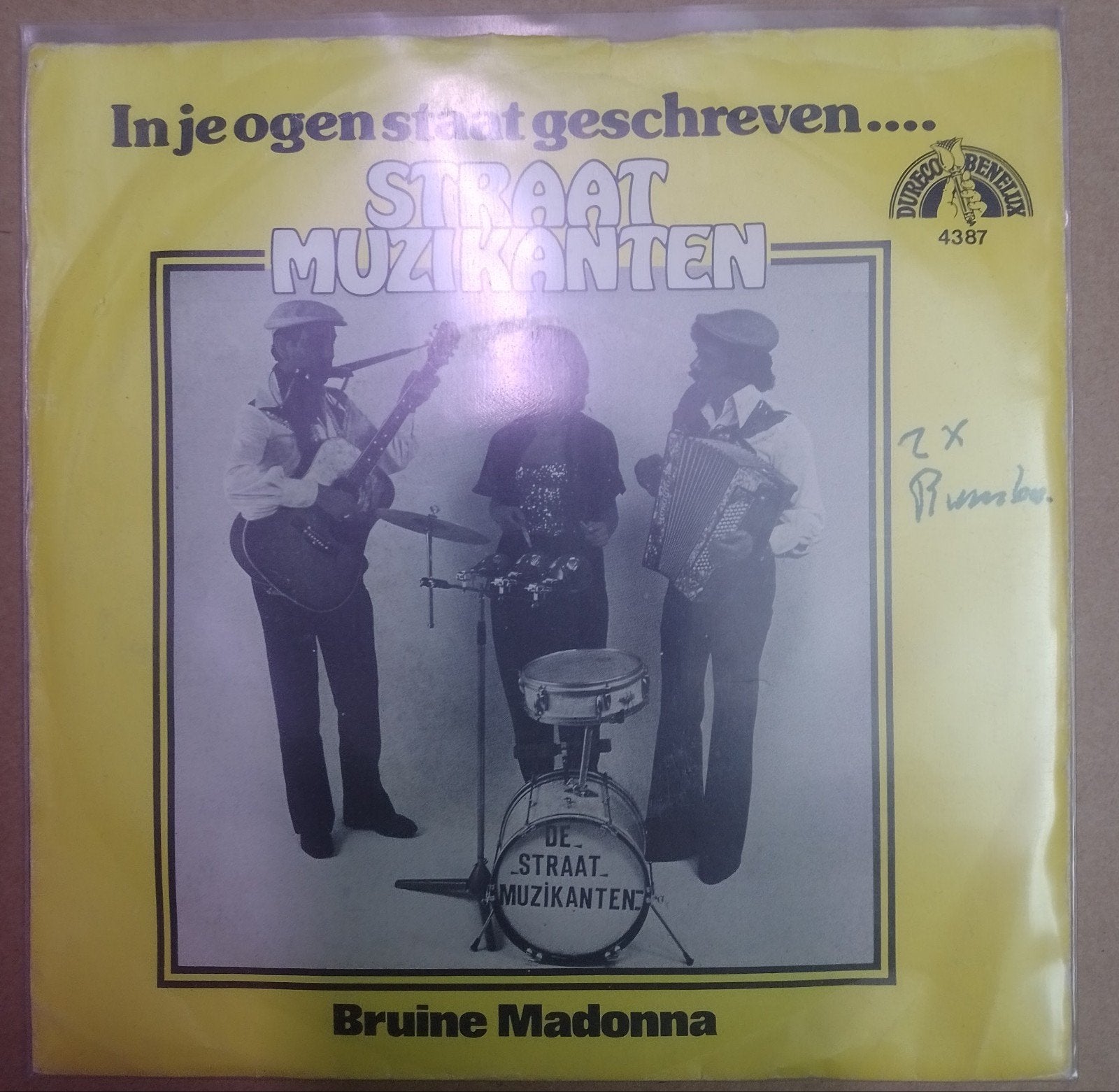 Straat Muzikanten - In je ogen staat geschreven., Ophalen of Verzenden, Gebruikt, 7 inch, Nederlandstalig