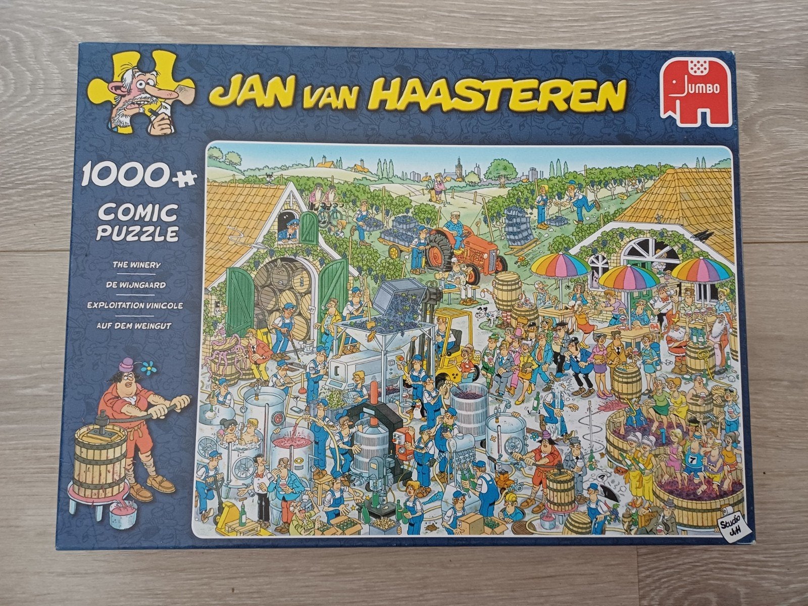 Jan van Haasteren 1000 stukjes - De Wijngaard, Hobby en Vrije tijd, Denksport en Puzzels, Ophalen, 500 t/m 1500 stukjes, Zo goed als nieuw