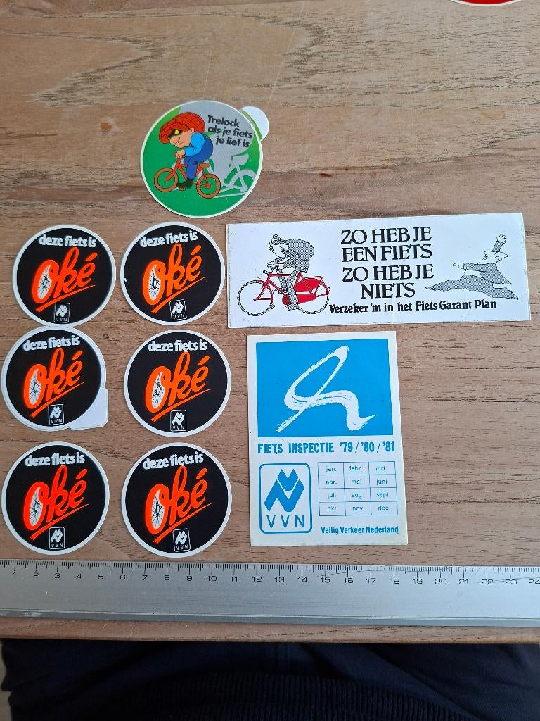 Stickers fiets oke verzekering, Verzenden, Zo goed als nieuw, Overige typen