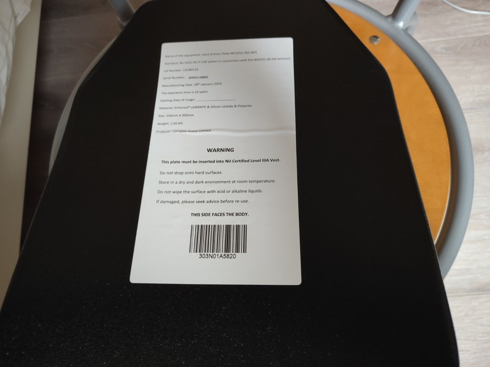 2 Stuks LVL3 icw platen Dyneema (UHMWPE) en silicon carbide, Verzamelen, Militaria | Algemeen, Ophalen of Verzenden, Overige soorten