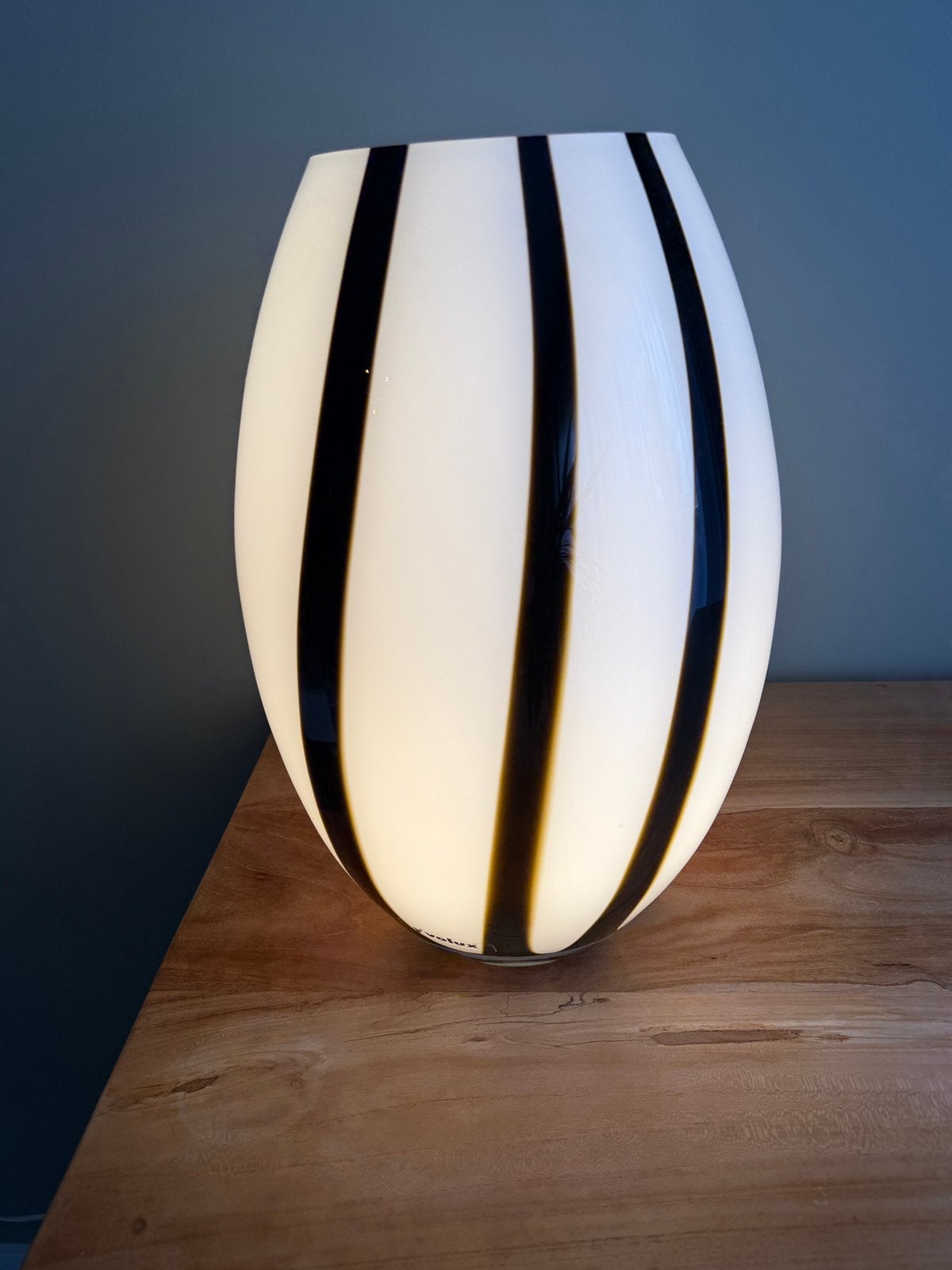 Swirl lamp of zebra lamp Italiaans design tafellamp, Huis en Inrichting, Lampen | Tafellampen, Ophalen of Verzenden, Zo goed als nieuw