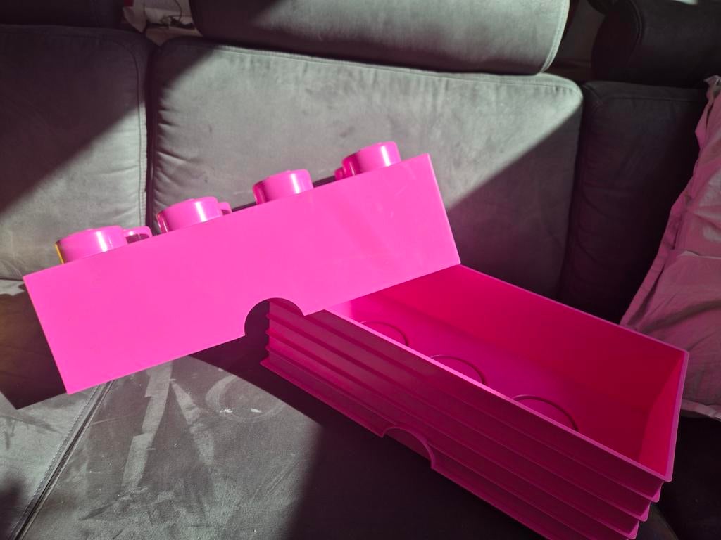 Roze XL lego blok opbergdoos, Kinderen en Baby's, Speelgoed | Duplo en Lego, Ophalen