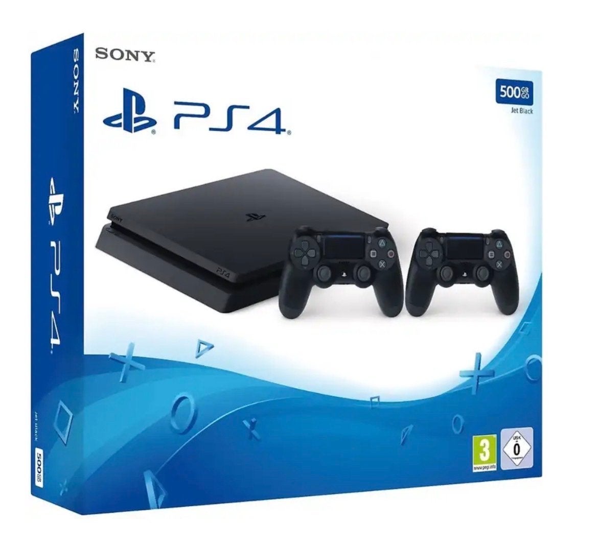 PlayStation 4 met 2 controllers, Met 2 controllers, Ophalen of Verzenden, Slim, 500 GB