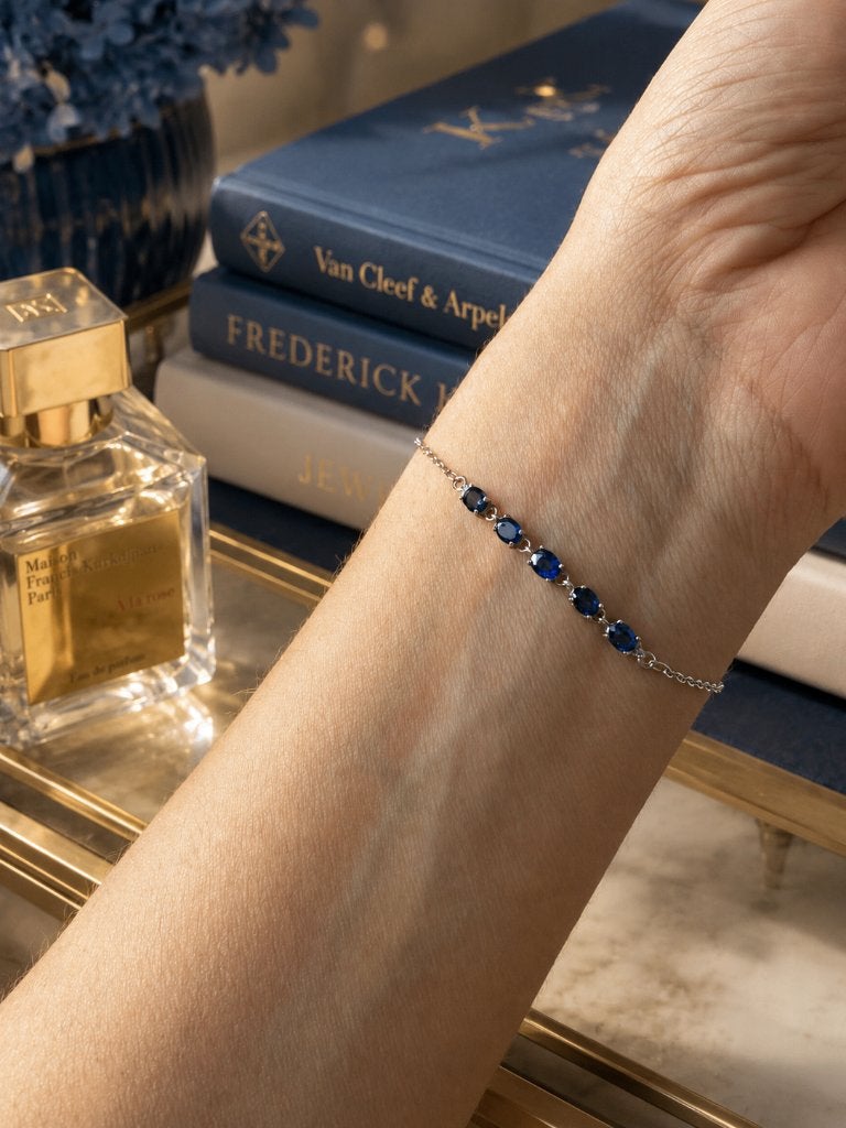 Saffier armband natuurlijke saffier, Blauw, Nieuw, Ophalen of Verzenden, Met edelsteen