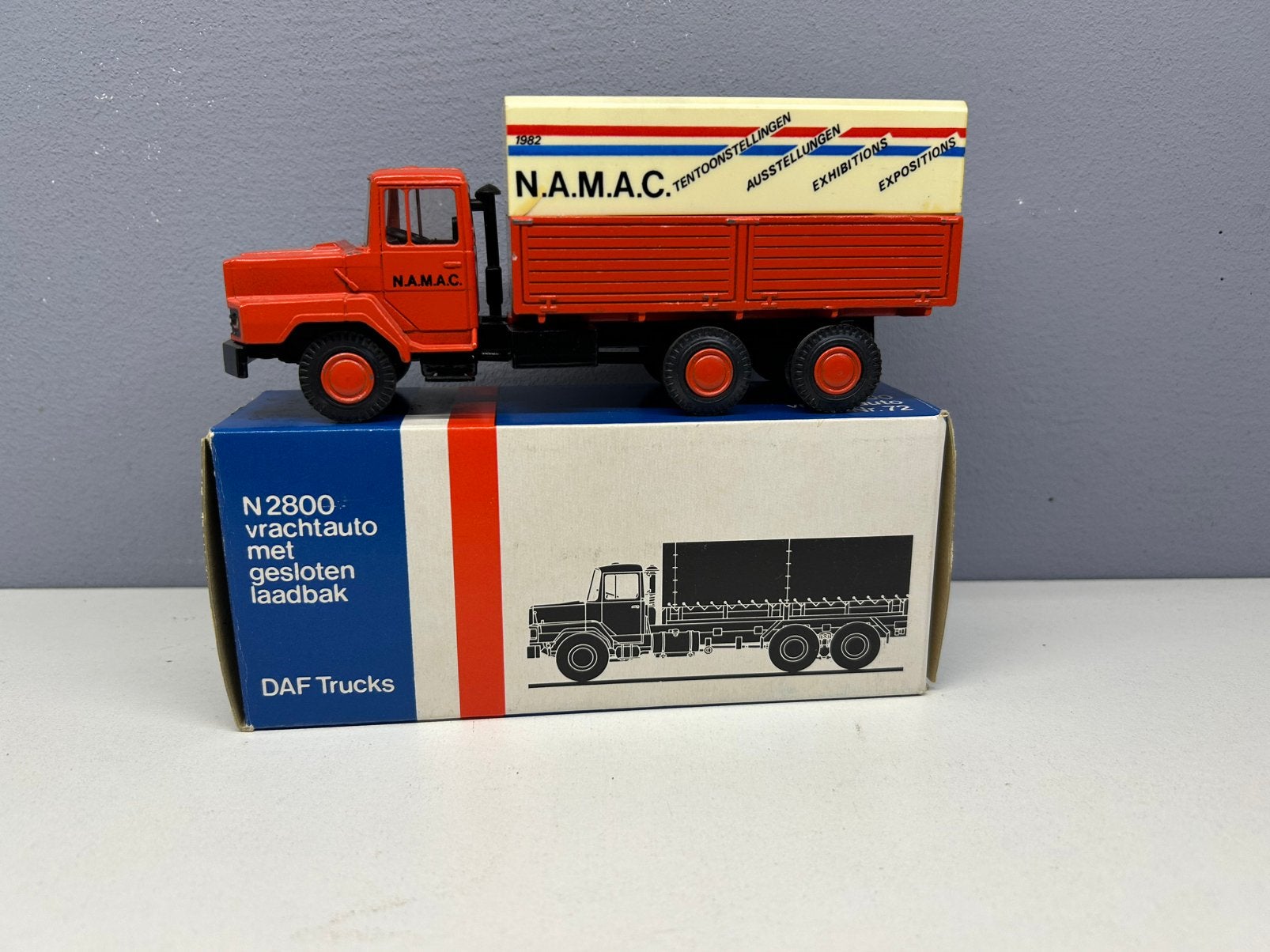 Lion toys car Daf N2800 NAMAC 1982 NMIB 1:50, Ophalen of Verzenden, Zo goed als nieuw, Bus of Vrachtwagen, Lion Toys