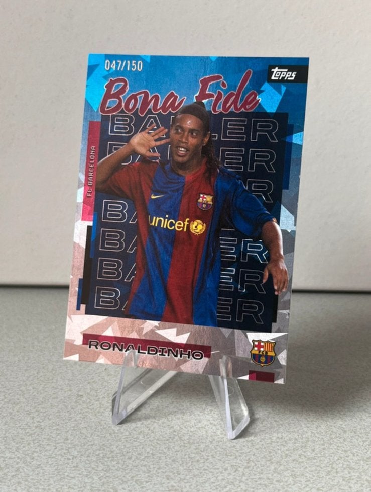 Topps Ronaldinho FC Barcelona Bona Fide Baller /150 Icy, Verzamelen, Ophalen of Verzenden, Zo goed als nieuw