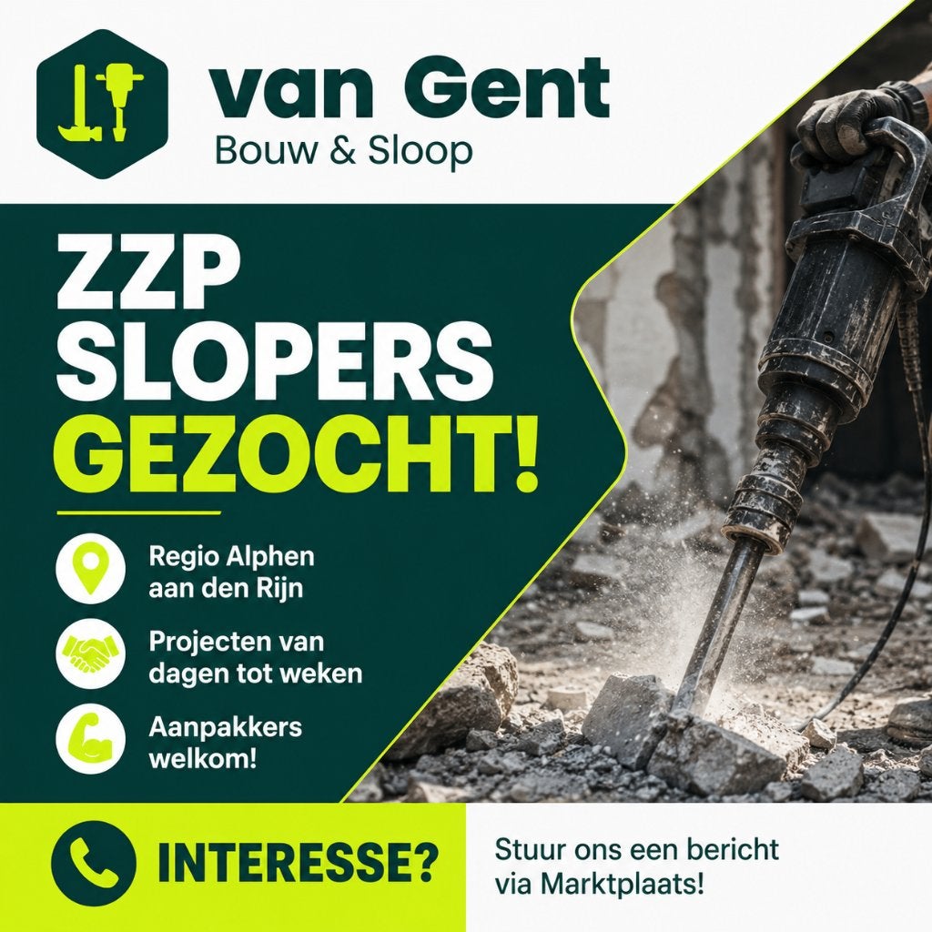 ZZP slopers gezocht Alphen aan den Rijn, Sloopwerk binnen