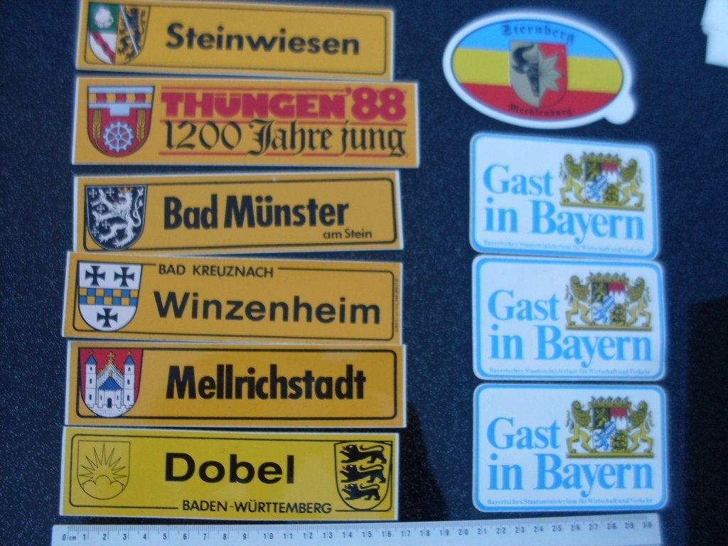 partij 9 duitse steden stadt plaats duitsland germany logo, Verzenden, Zo goed als nieuw, Overige typen