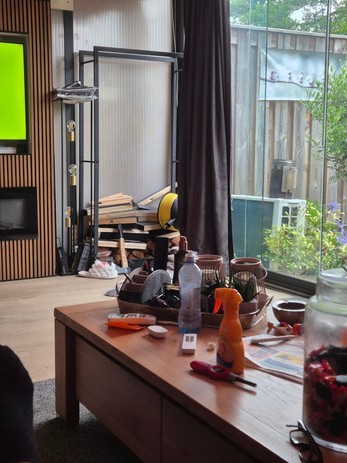 Metalen hout opslag/ brandhout opslag kast als nieuw, Minder dan 3 m³, Ophalen
