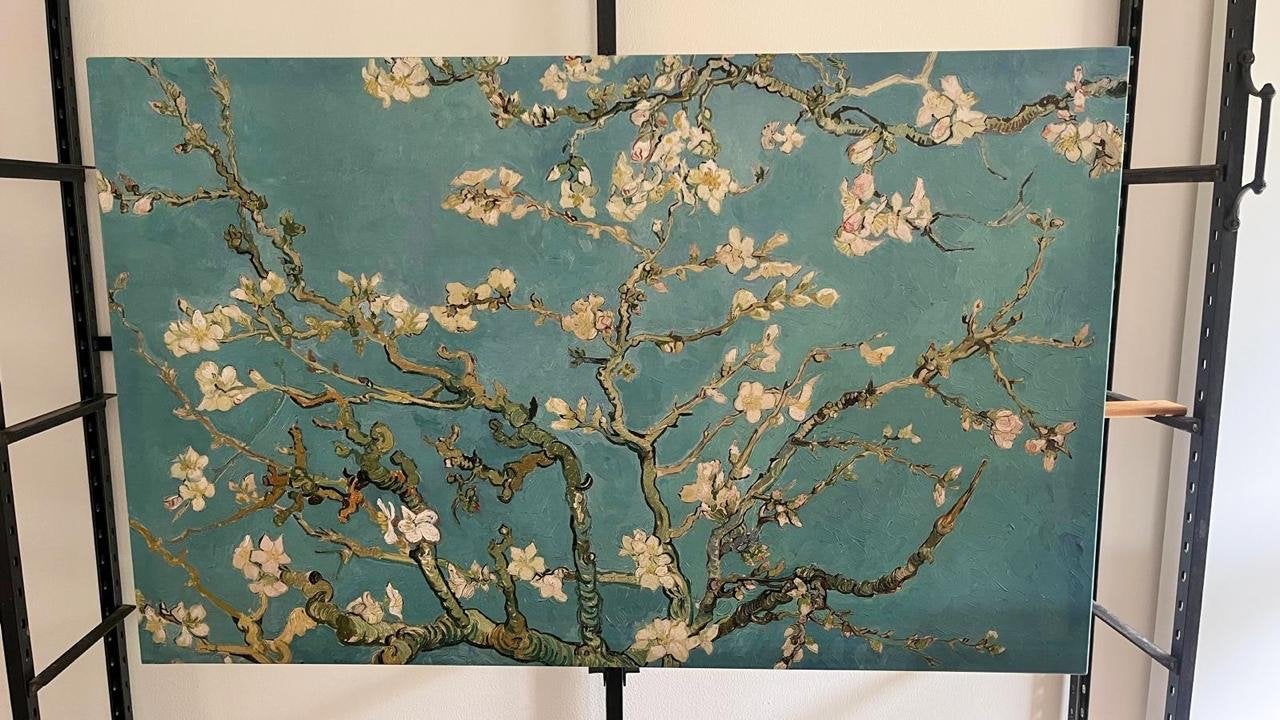 Amandelbloesem van Gogh - Canvas 100x160cm met 4cm frame, Ophalen, Nieuw, Schilderij