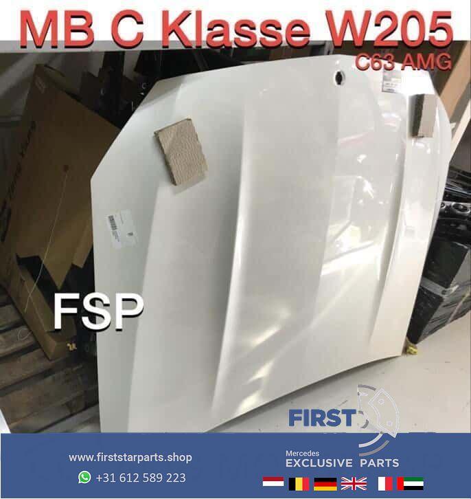 W205 C63 AMG Motorkap wit / grijs / zwart Mercedes C Klasse