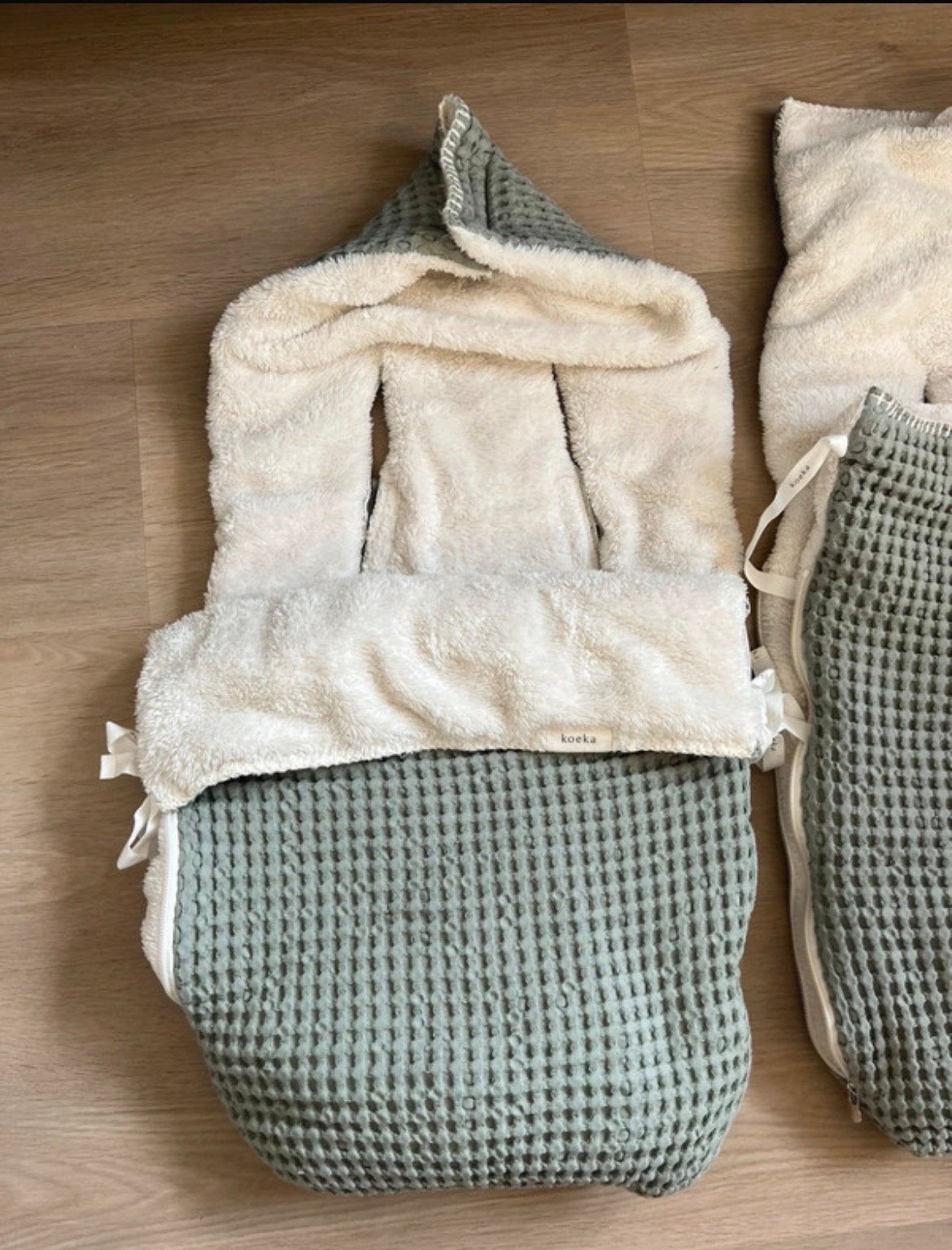 Koeka voetenzak/wikkeldeken wafelstof mintgroen, Groen, Koeka, Ophalen of Verzenden, Zo goed als nieuw
