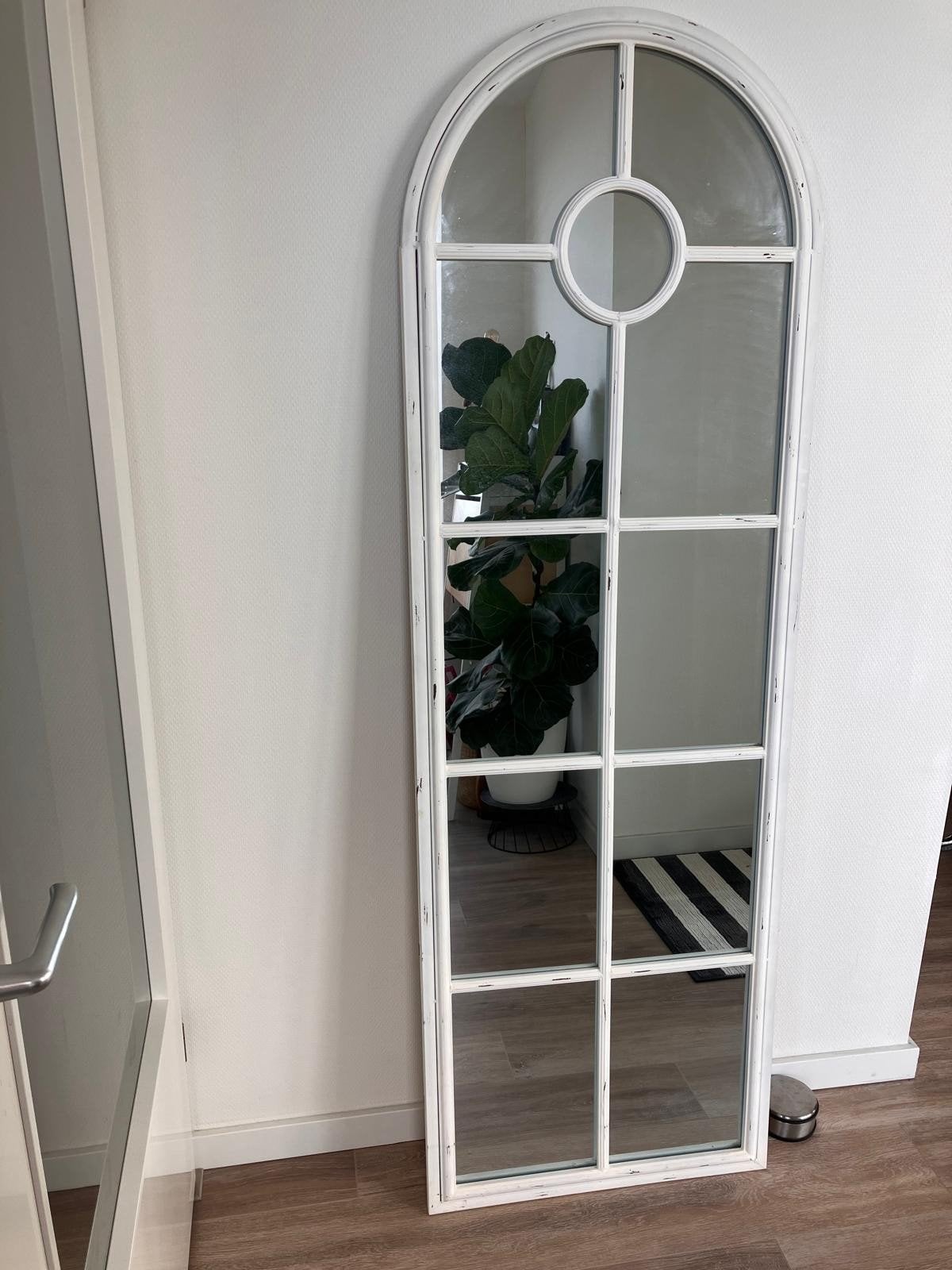 Witte boogspiegel 179x59cm, Huis en Inrichting, Woonaccessoires | Spiegels, Ophalen, Gebruikt, Overige vormen, 150 tot 200 cm