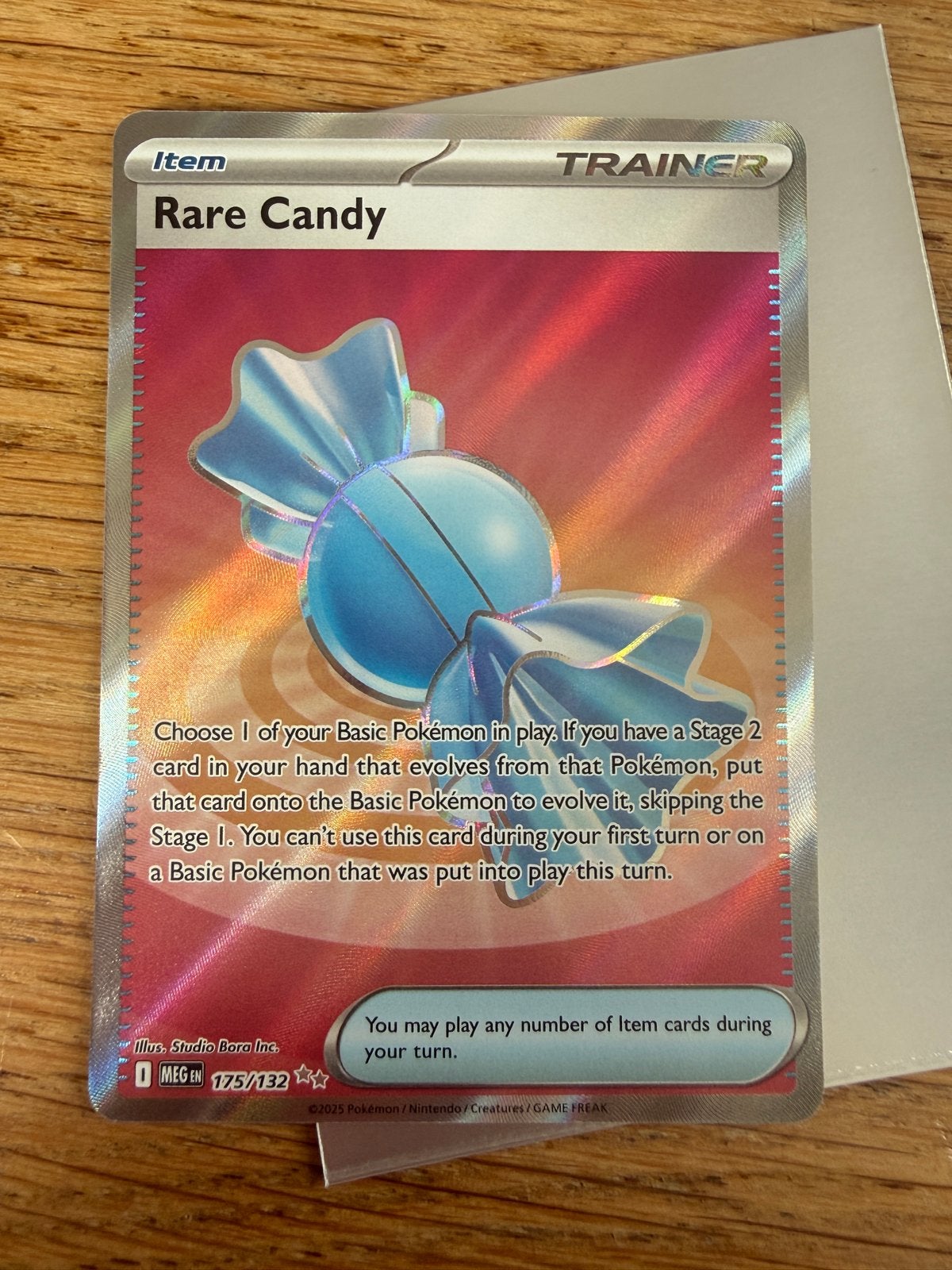 Pokemon TCG: Rare Candy Trainer Kaart (Foil) 175/132, Ophalen of Verzenden, Nieuw, Losse kaart
