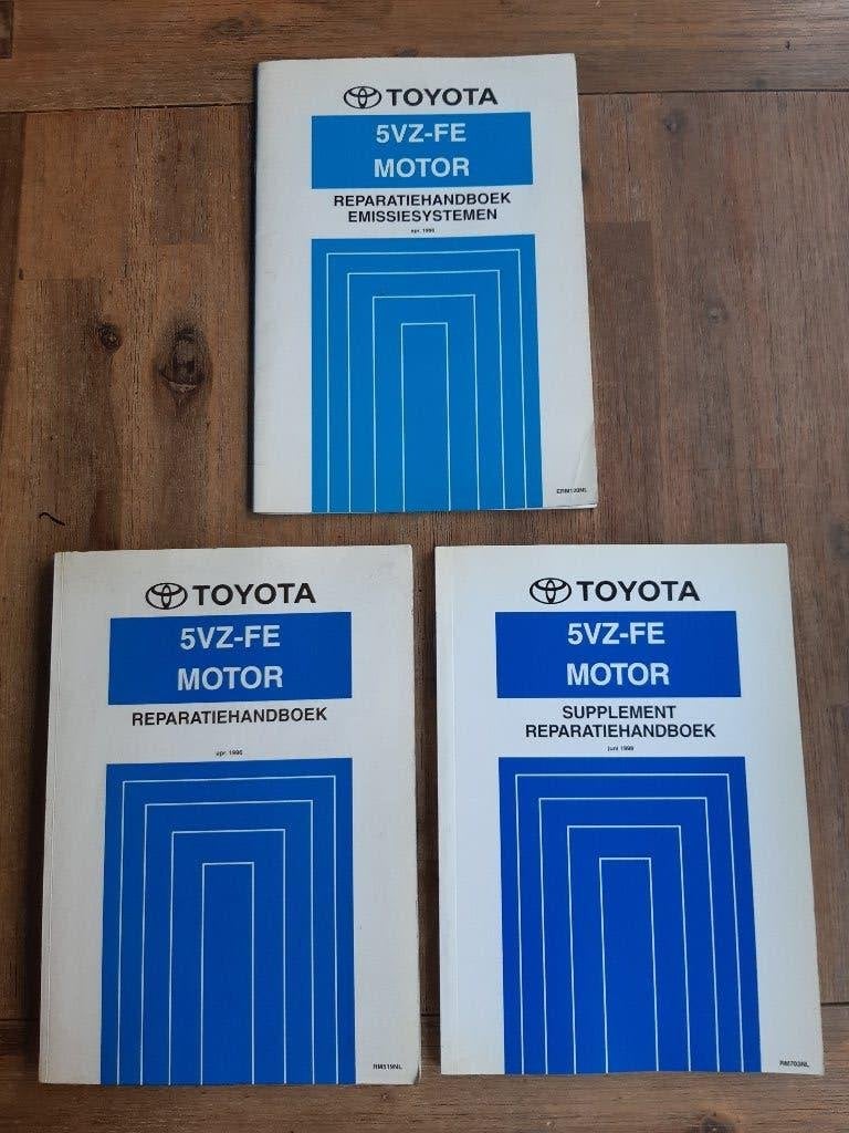 3x WERKPLAATSHANDBOEK - TOYOTA 5VZ-FE MOTOR - 3,4 V6 - VZJ90, Auto diversen, Verzenden