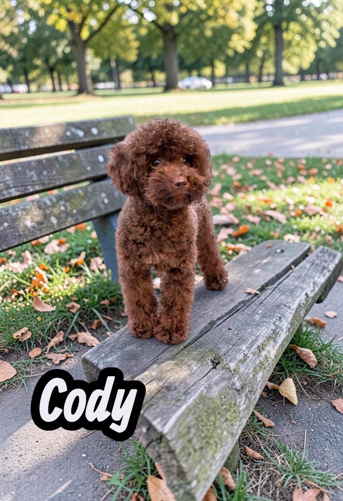 Toypoedel dekreu echte donkere choco cody met fci stamboom, Dieren en Toebehoren, Particulier, Reu, 1 tot 2 jaar, Buitenland