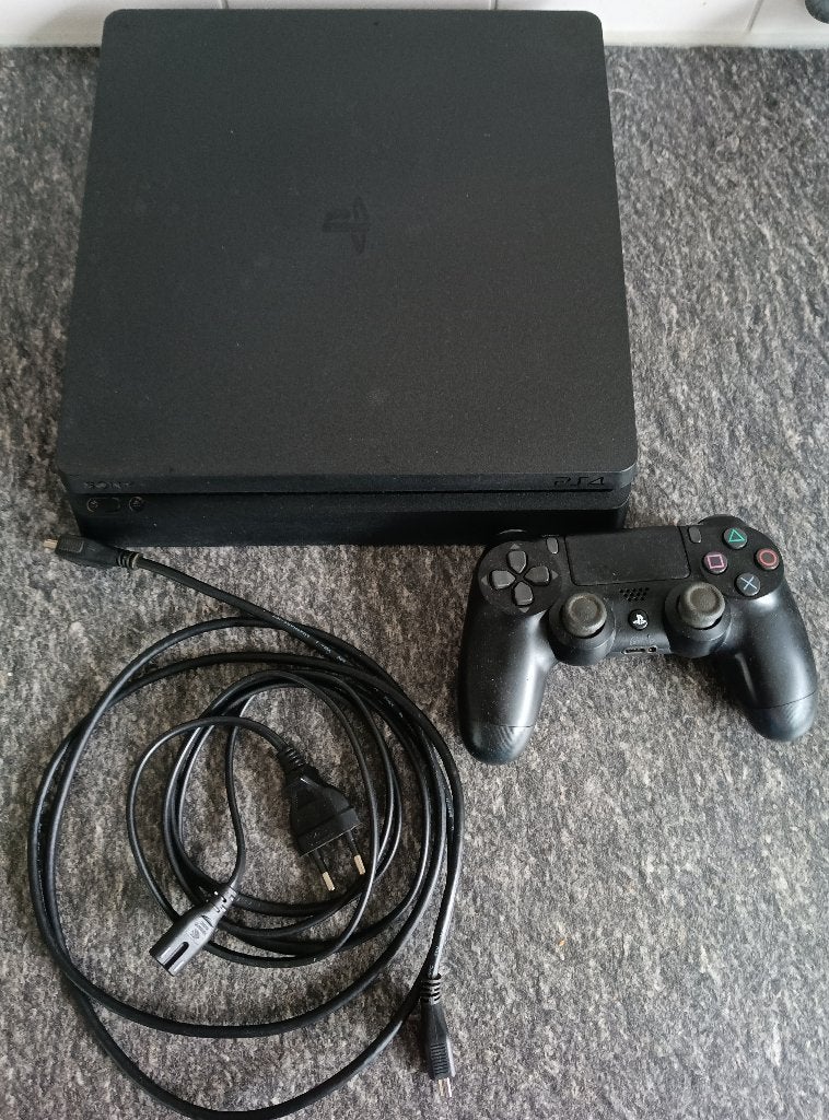 ps4 slim met controller en games, Ophalen, Zo goed als nieuw, Met 1 controller, Slim