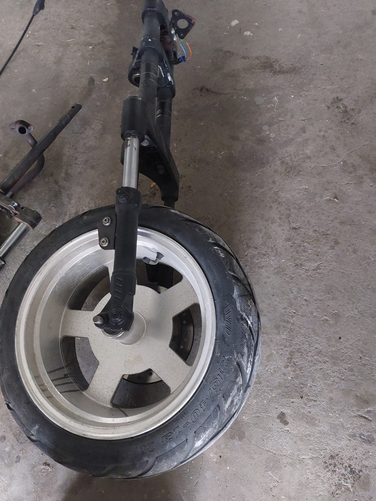 Elektrische step bandjes met velg en remschijf, Fietsen en Brommers, Steps, Ophalen, Gebruikt, Elektrische step (E-scooter)