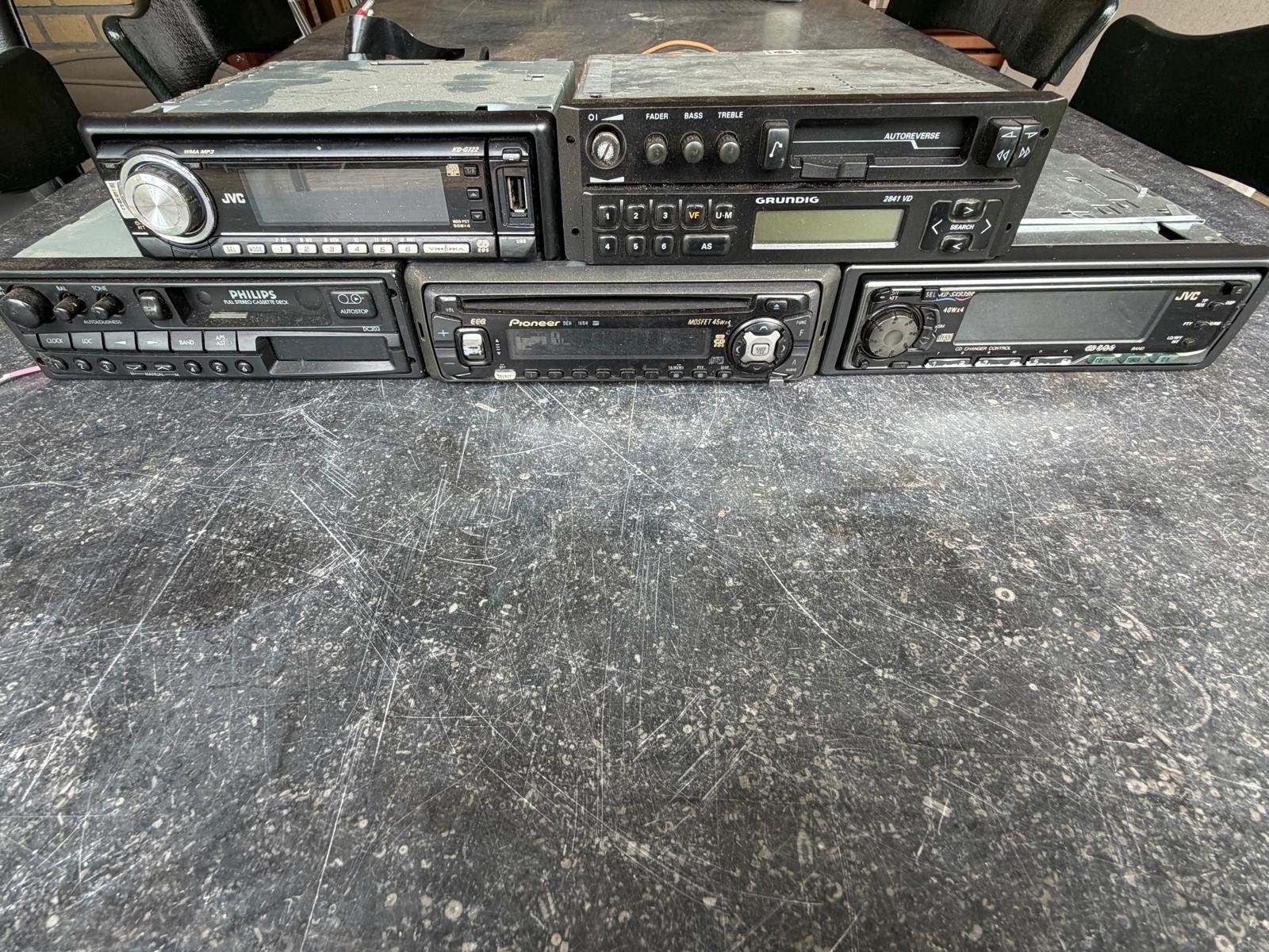 Diverse autoradio's: JVC, Philips, Pioneer, Grundig, Ophalen, Gebruikt
