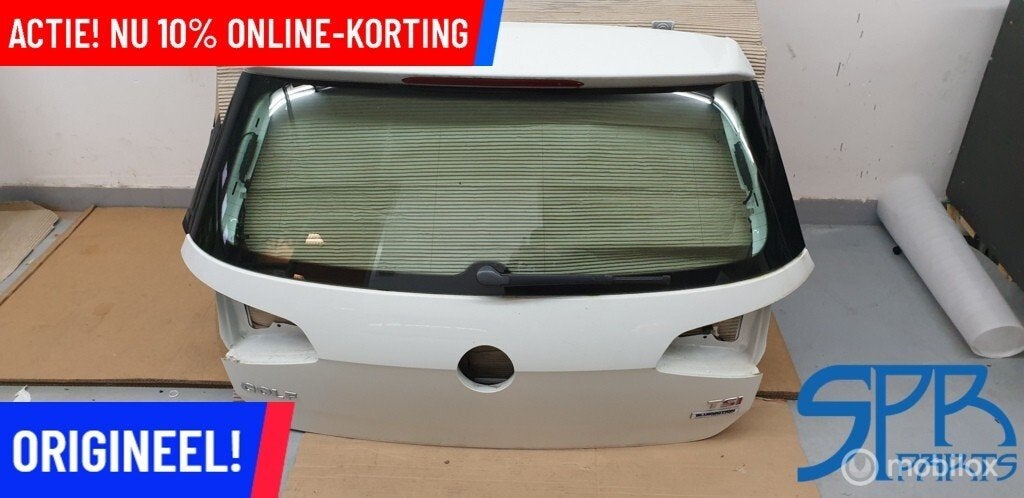 GOLF 7 VII Achterklep PURE WHITE LC9A PUUR WIT ACHTER KLEP, Achterklep, Volkswagen, Nieuw, Ophalen of Verzenden