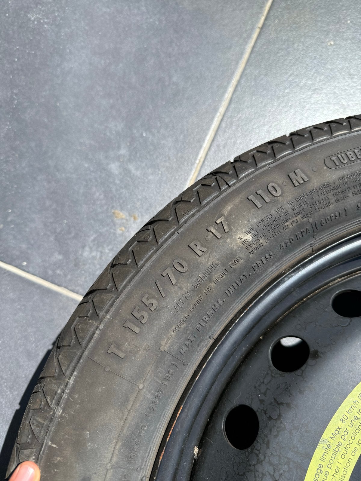 Continental thuiskomer 155/70 R17, Auto-onderdelen, Banden en Velgen, Gebruikt, 155 mm, Banden en Velgen, 17 inch